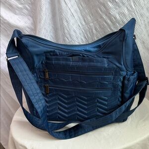 Lug Crossbody Bag in Navy Blue